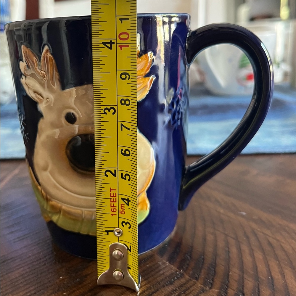 Reindeer Design Blue Mug - Picture 4 of 4